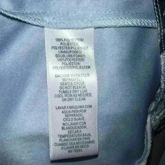 Alex Evenings Size small blue floral pattern asymmetrical layered top - Picture 5 of 7